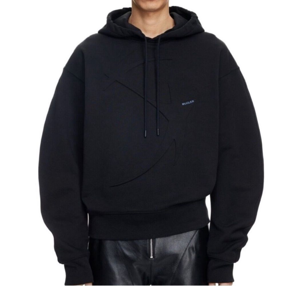 H&M x Mugler Star-motif Hoodie Black S